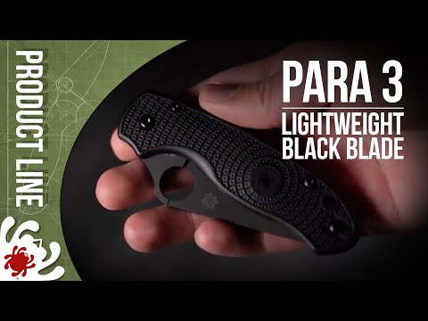 New at Spyderco - Para™3 Lightweight Black Blade