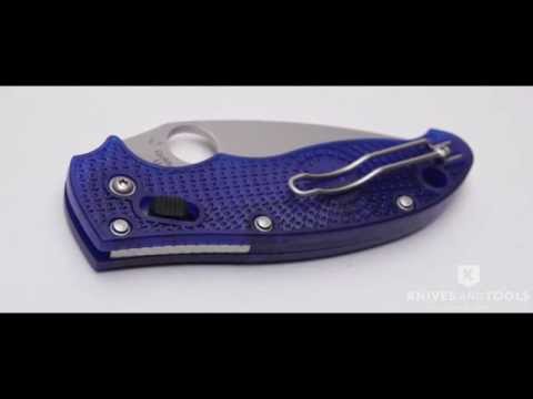 Spyderco Manix 2 Translucent Blue PE C101PBL2