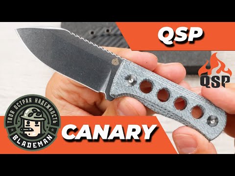Нож QSP Canary, 14C28N, Micarta Denim