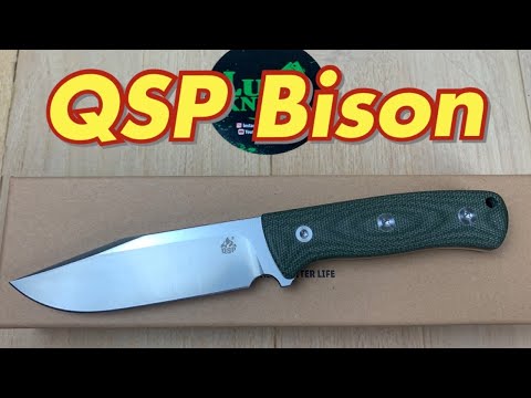 QSP Bison fixed blade knife. Great ergos and sensible blade shape !!!