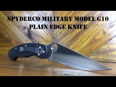 Spyderco Military Model G10 Plain Edge Knife