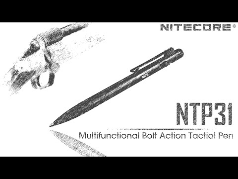 Nitecore NTP31 Bolt Action Tactical Pen with Tungsten Steel Glass Breaker