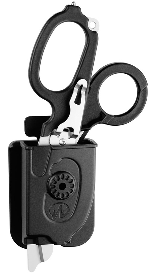 Leatherman Raptor Medical Scissors BLACK Handle + holster Knife Depot
