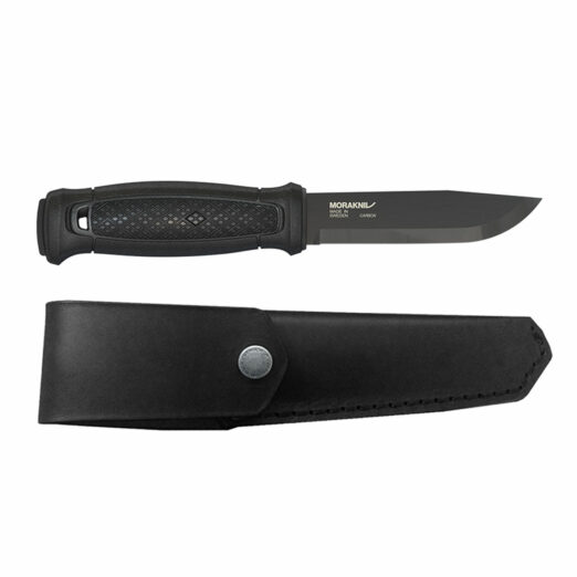 Morakniv Garberg BlackBlade with Leather Pouch - Carbon Steel