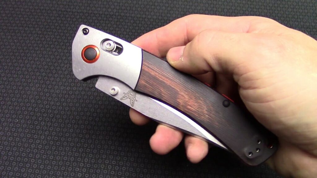 Benchmade 150802 Crooked River Axis Folding Knife Wood Knife Depot