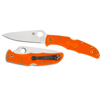 Spyderco Endura 4 Lightweight Flat Ground Plain Blade - Orange