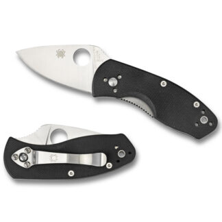 Spyderco Ambitious Knife G-10 Black – Plain Blade