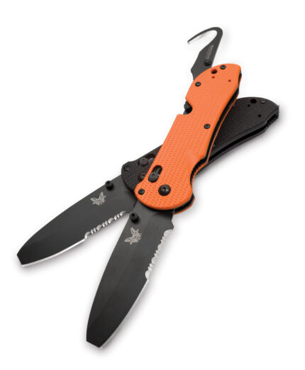 Benchmade 916SBK-ORG Triage Axis Folding Knife with Hook, Orange