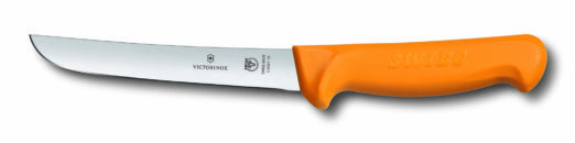 Victorinox Swibo Boning Knife 16cm Curved Wide Blade - Yellow