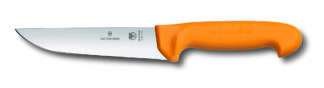 Victorinox Swibo Butchers Knife 14cm Straight Back Blade - Yellow