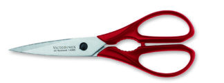 Victorinox Kitchen Shears, 20cm O/A, Stainless, Red Nylon Handles