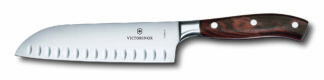 Victorinox Santoku Knife Fluted Edge 3R Rosewood Granton Blade