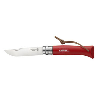Opinel Colorama Trekking #08 Stainless Steel 8.5cm+Pouch in Gift Box - Red