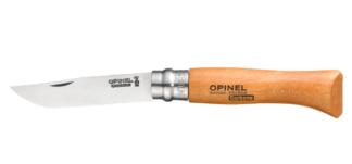 Opinel Traditional #08 Carbon Steel 8.5cm+Pouch in Wooden Gift Box
