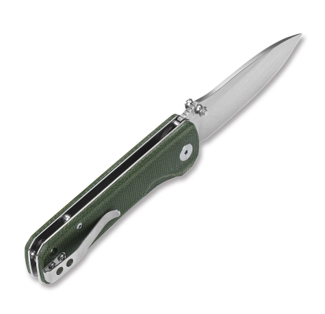 QSP Hawk, Flipper Folding Knife, Green Micarta Handle
