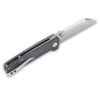 QSP Penguin Liner Lock Folding Knife, Blue Jean Micarta Handle