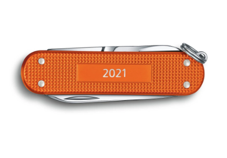 orange alox swiss army knife