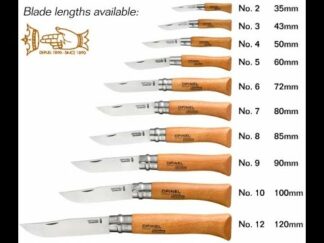 Opinel Traditional Classic Gift Wooden Box Set of 10 Carbon Steel Folding Knives (#02 To #12)