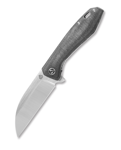 QSP Pelican EDC Flipper Folding Knife, Black Micarta