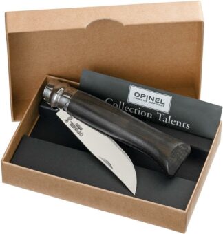 OPINEL Traditional #08 Stainless Steel Blade, Black Ebony Handle + Gift Box