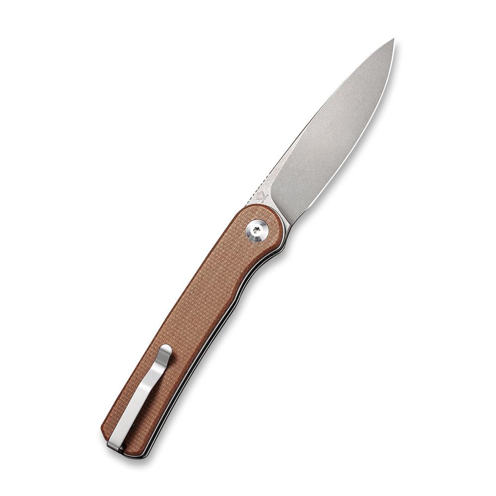 CIVIVI Stylum Front Flipper/Slip Joint, Brown Micarta C20010BA