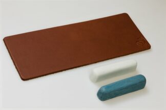 Beaver Craft LS2P11 Leather Strop for Honing, Two Polish Compounds