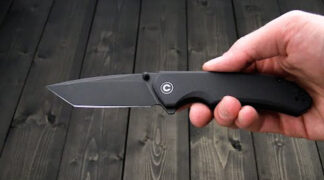 CIVIVI - Brazen C2023C - Black with Black Stonewash Tanto Blade
