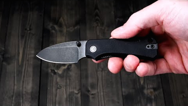 CIVIVI Baby Banter C19068S-2 Thumb Stud Knife - Black Nitro-V Blade