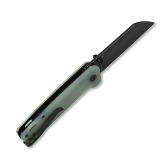 QSP Penguin Pocket Knife - D2 Blackwash Blade and Jade G10 Scales