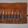 BeaverCraft S18X Premium Wood Carving Set with Walnut Handles and Leather Tool Roll