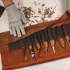 BeaverCraft S18X Premium Wood Carving Set with Walnut Handles and Leather Tool Roll