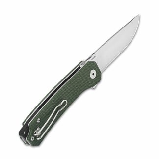 QSP Osprey Folding Flipper Knife - Green Micarta