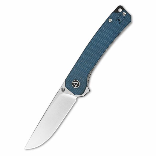 QSP Osprey Folding Flipper Knife - Blue Micarta