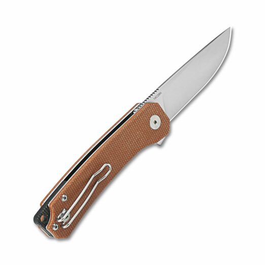 QSP Osprey Folding Flipper Knife - Brown Micarta