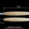 BeaverCraft SK4S Open Curve Spoon Knife with Leather Cover