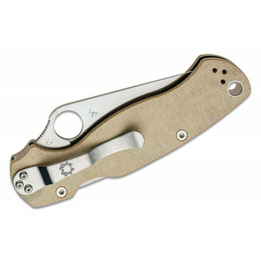 Spyderco Paramilitary 2 C81MPCW2 - Brown Canvas Micarta with 