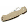 Spyderco Para Military 2 - 3.45" Satin CPM-CruWear Blade, Brown Canvas Micarta Handles - C81MPCW2
