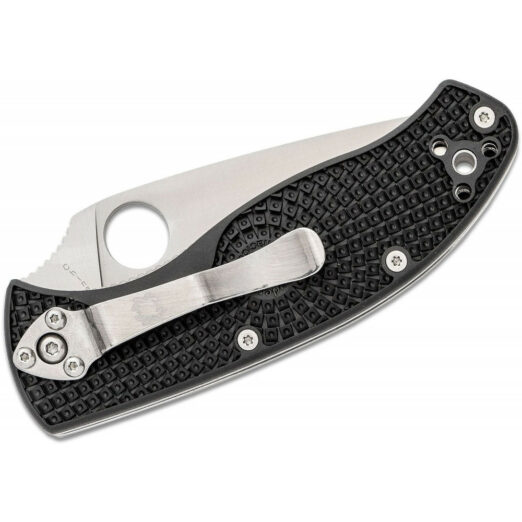 Spyderco Tenacious Lightweight C122PSBK - Black FRN with Satin 8Cr13MoV Combo Blade