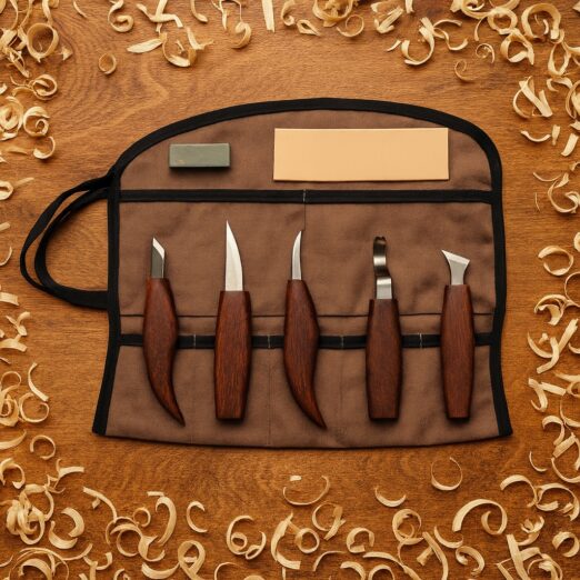 Knife Depot Five Piece Wood Carving Set - Walnut