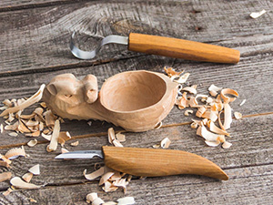 Whittle knife kit tools & whittle spoon set Left handed