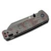 QSP Penguin QS130-URD - Shredded Carbon Fibre/Red G10 Handle with Black Stonewash Blade