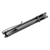 QSP Penguin QS130-URD - Shredded Carbon Fibre/Red G10 Handle with Black Stonewash Blade
