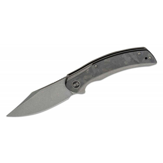 WE Knife Co. Snick WE19022F-2, Grey Titanium with Marble CF Inlay, and Stonewash CPM-20CV Blade