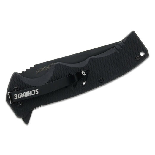 Schrade Delta Class Sentiment Folding Knife - Black G10 with Black Blade