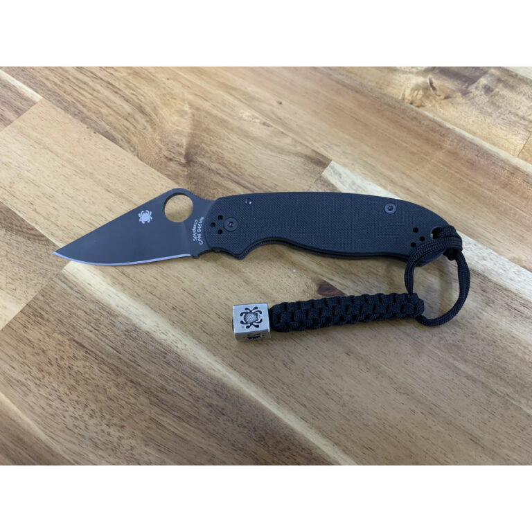 Spyderco Lanyard With Pewter Spyder Square Bead Knife Depot Australia