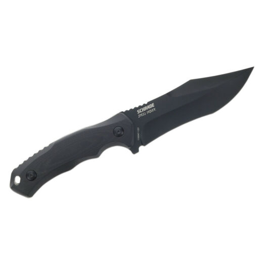 Schrade Delta Class Steeldriver Fixed Blade with Pouch - Black G10 with Black Blade