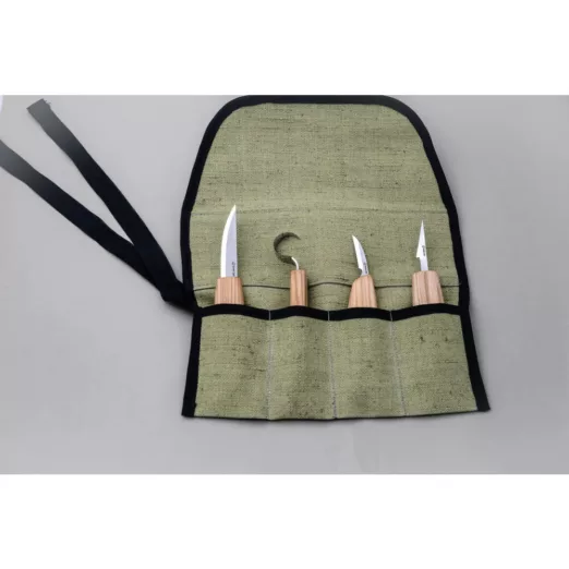 Beaver Craft S09 Spoon Carving Set in Tool Roll