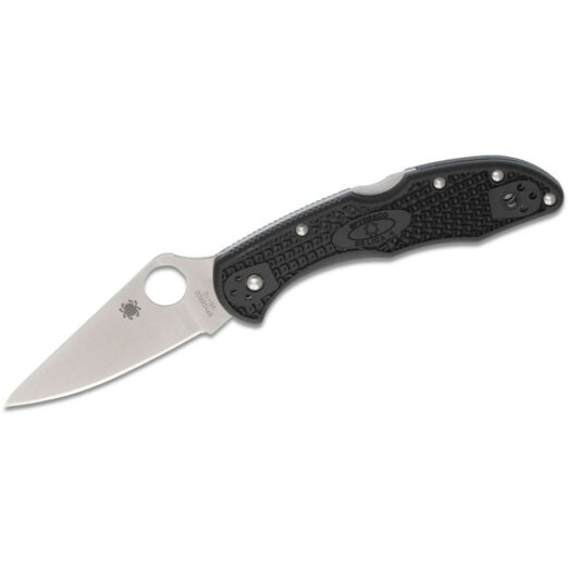 Spyderco Delica 4 Lightweight C11FPBK - Black FRN with Flat Ground VG-10 Blade