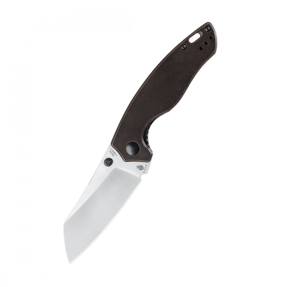 Kizer Azo Towser K 154CM 3.39″ Cleaver Satin Blade, Black Copper