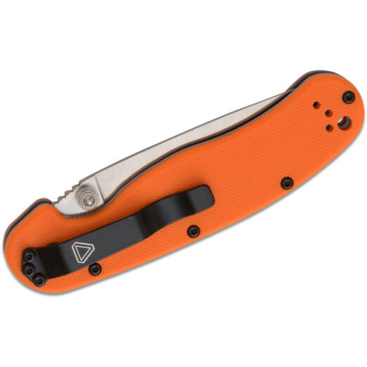 Ontario Knife Co. 8860OR RAT Model 2 - 3″ Satin AUS 8 Plain Blade, Orange Nylon Handles